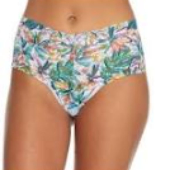 Hanky Panky stretch lace high waist retro thong panty palm springs floral print - Picture 2 of 2